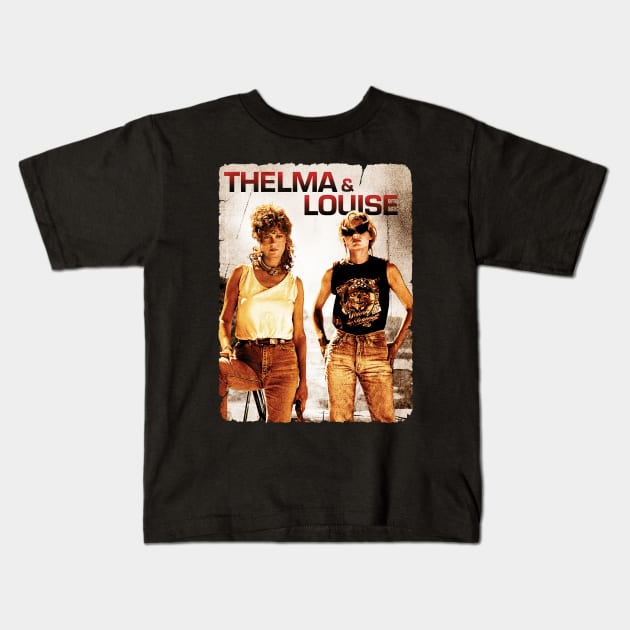 Thelma & Louise Retrocolor Kids T-Shirt by makalahpening